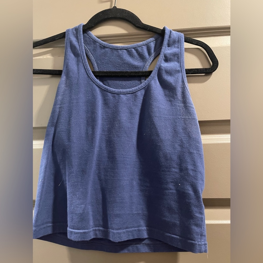 Blue cropped tank